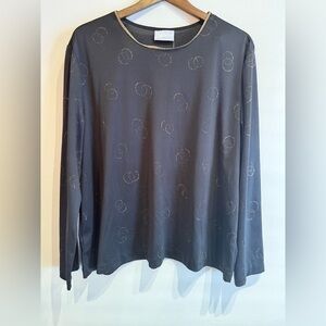 ▪️ 10/$25- Vintage Blair Gold Detail Long Sleeve Top